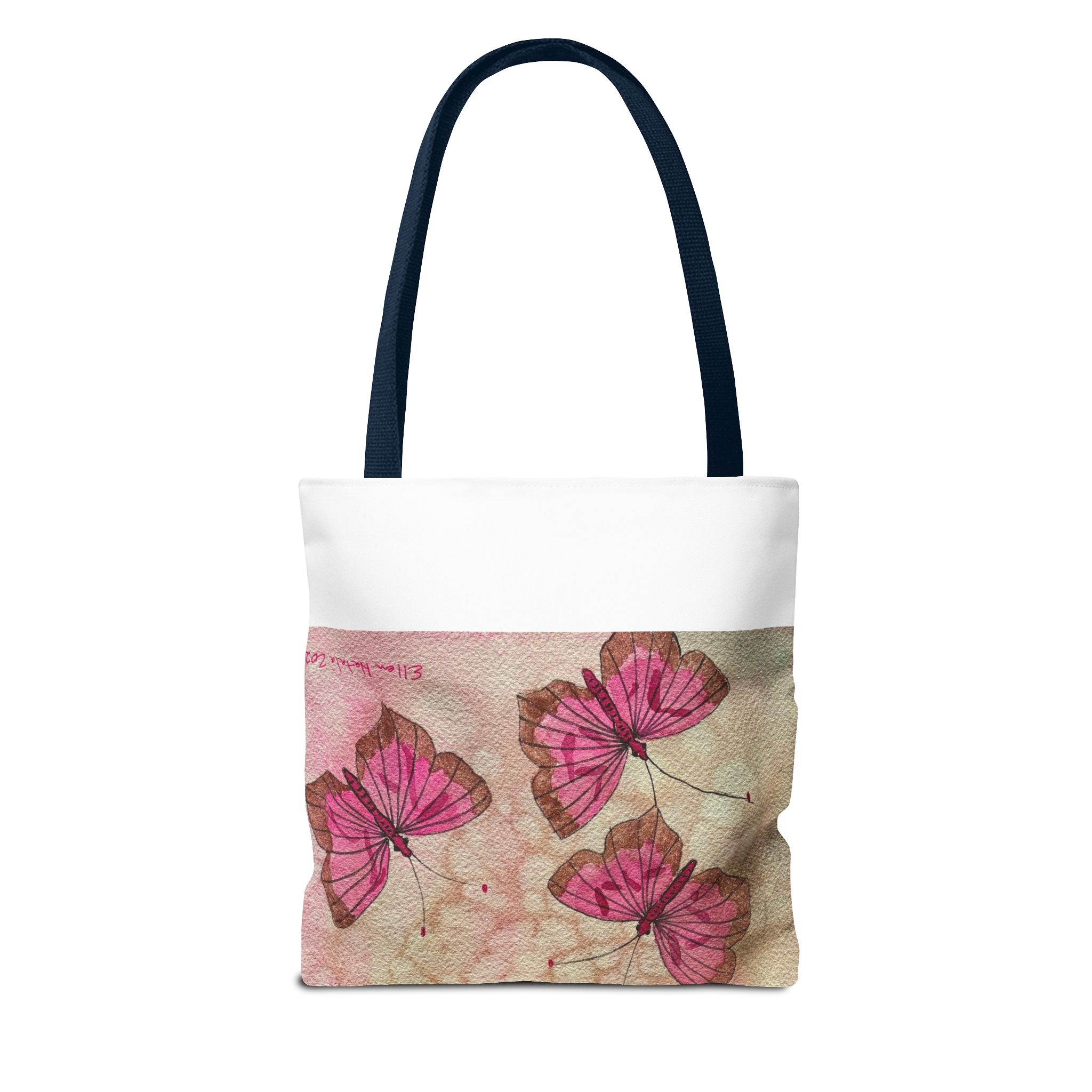 Pink Watercolor Butterfly Tote Bag – Floral AOP Shoulder Tote - Image 26