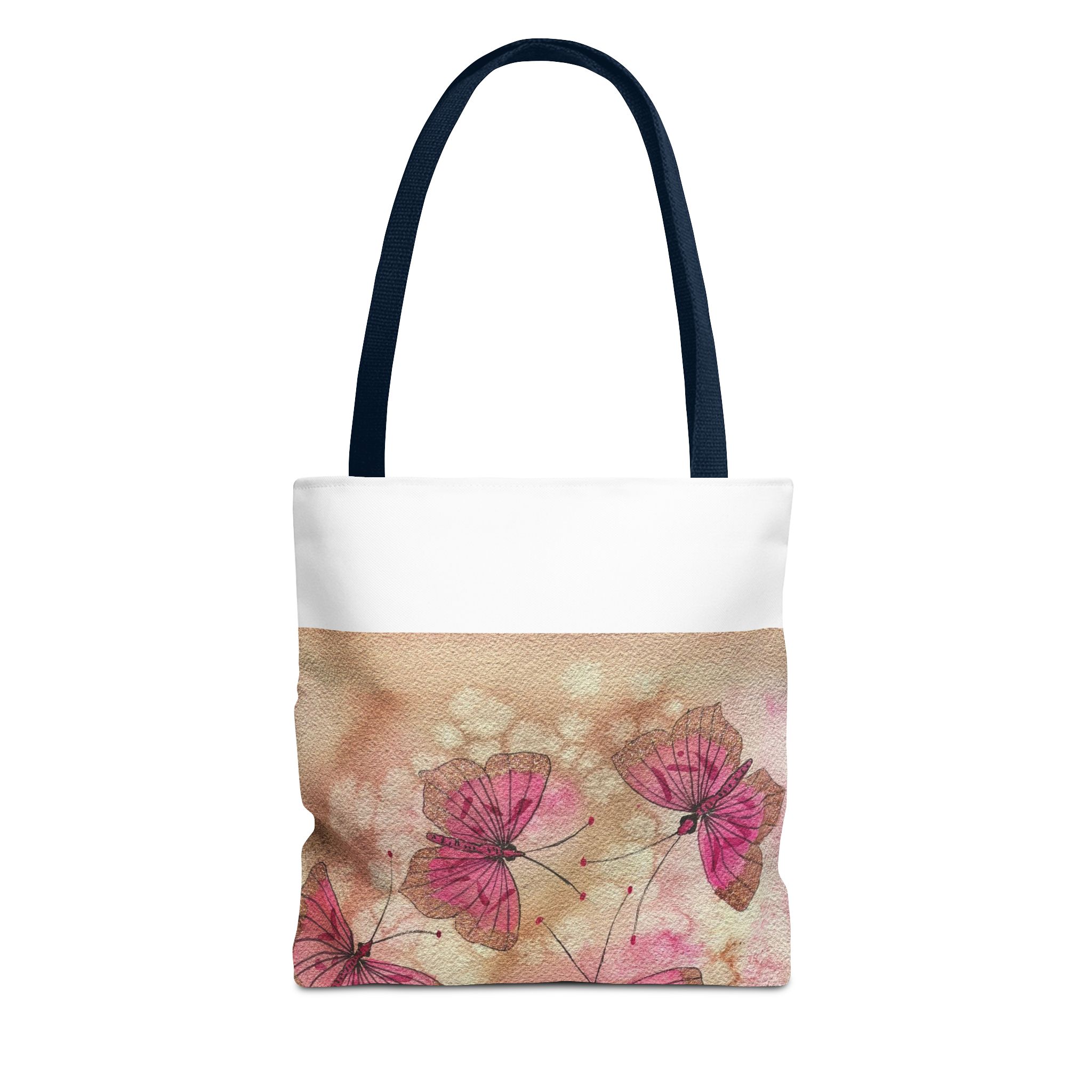 Pink Watercolor Butterfly Tote Bag – Floral AOP Shoulder Tote - Image 25