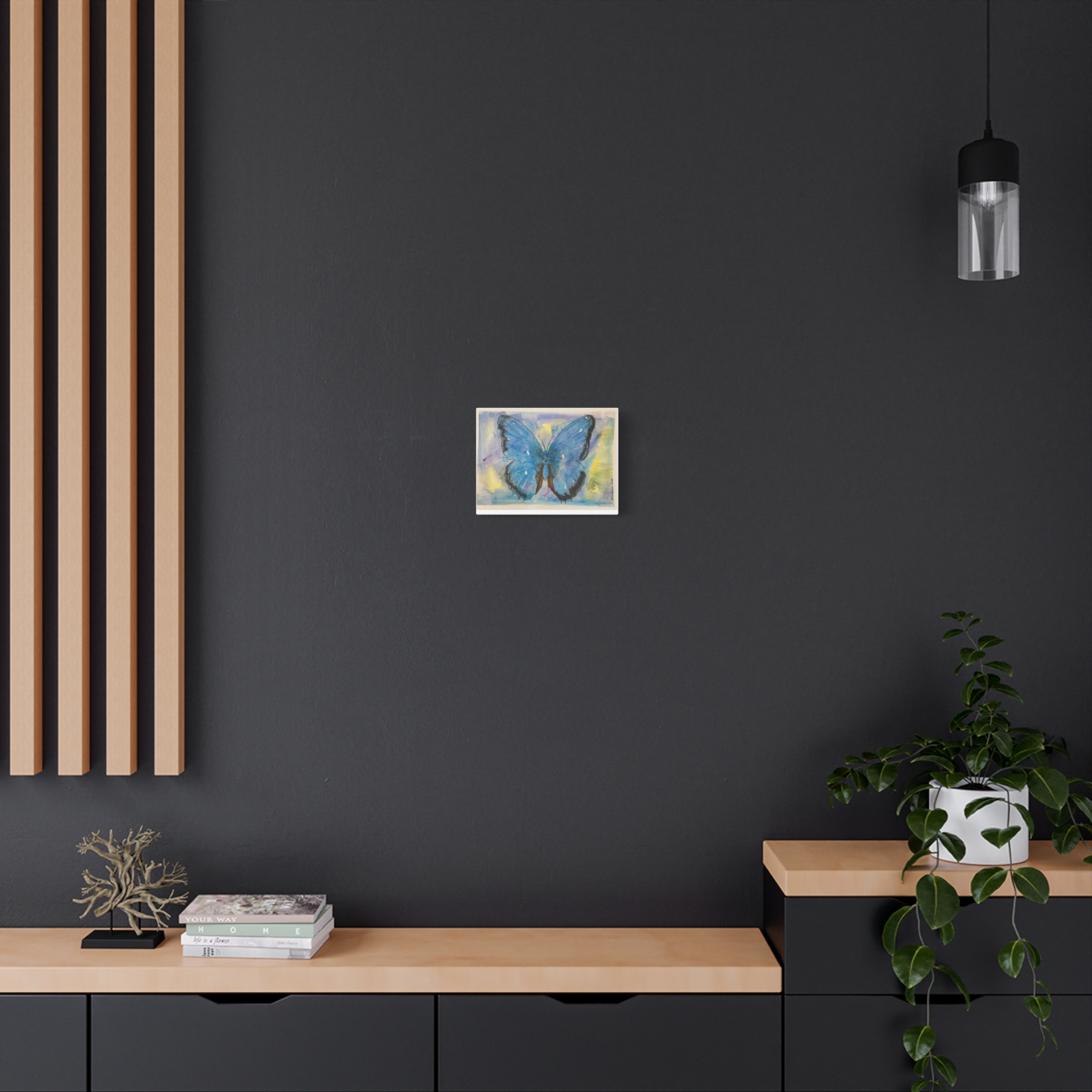 Blue Butterfly Matte Canvas - Image 4