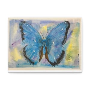 Blue Butterfly Matte Canvas