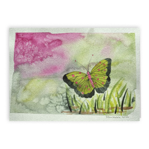 Wings of Spring Folded Card, 5 x 7 in