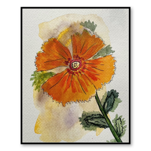 Ember Bloom Wall Art Standout (8 x 10 in)
