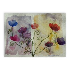 Field Poppies Folded Card, 5 x 7 in (Set of 25, Smooth Matte White)