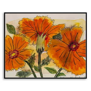 Orange Surprise Wall Art Standout (8 x 10 in)