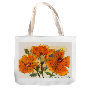Orange Surprise Canvas Tote Bag (15 x 17 in)