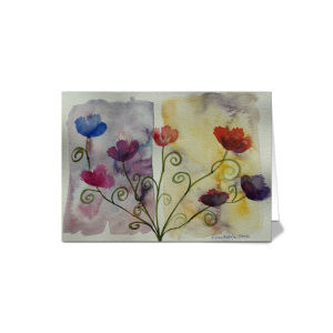 Field Poppies Folded Card, 5 x 7 in (Set of 5)