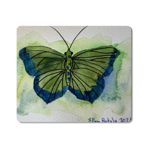 Polka Dots Butterfly Mouse Pad (7.8 x 9.3 in)