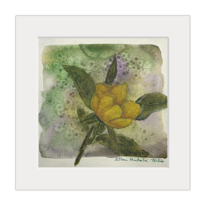 Just Picked Poppy Matted Giclée Print (6 x 6 in, 8 x 8 Off White Mat)