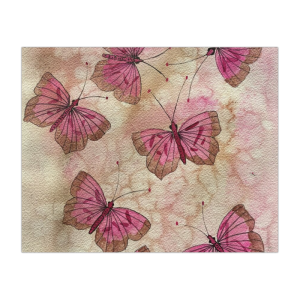 Pink Butterflies in Flight Giclée Print (10 x 8 in, Hahnemühle Photo Rag)