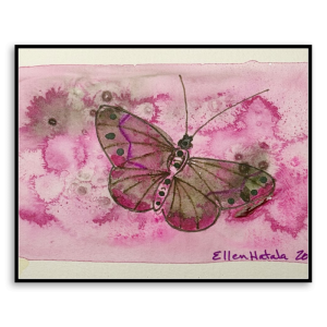 Rosy Flight Wall Art Standout (8 x 10 in)